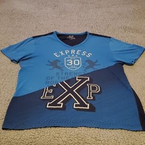 Express Tshirt blue mens Large
